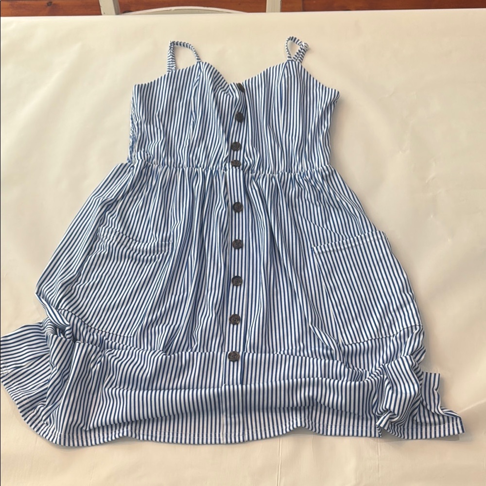 Blue Striped Dress